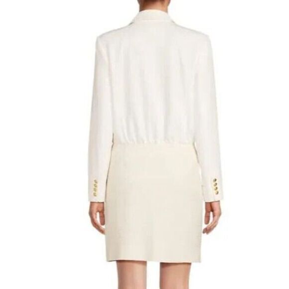 Derek Lam 10 Crosby Women's Sz 6 Ivory Chiara Blazer Sheath Dress - Picture 8 of 9